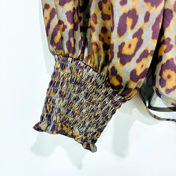 MELANIE LYNE Green leopard print shirt - Picture 4 of 8